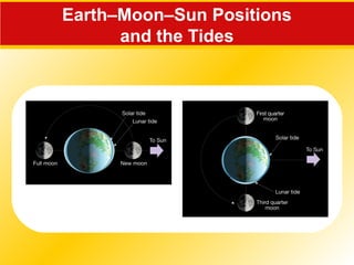 Earth–Moon–Sun Positions
and the Tides
 