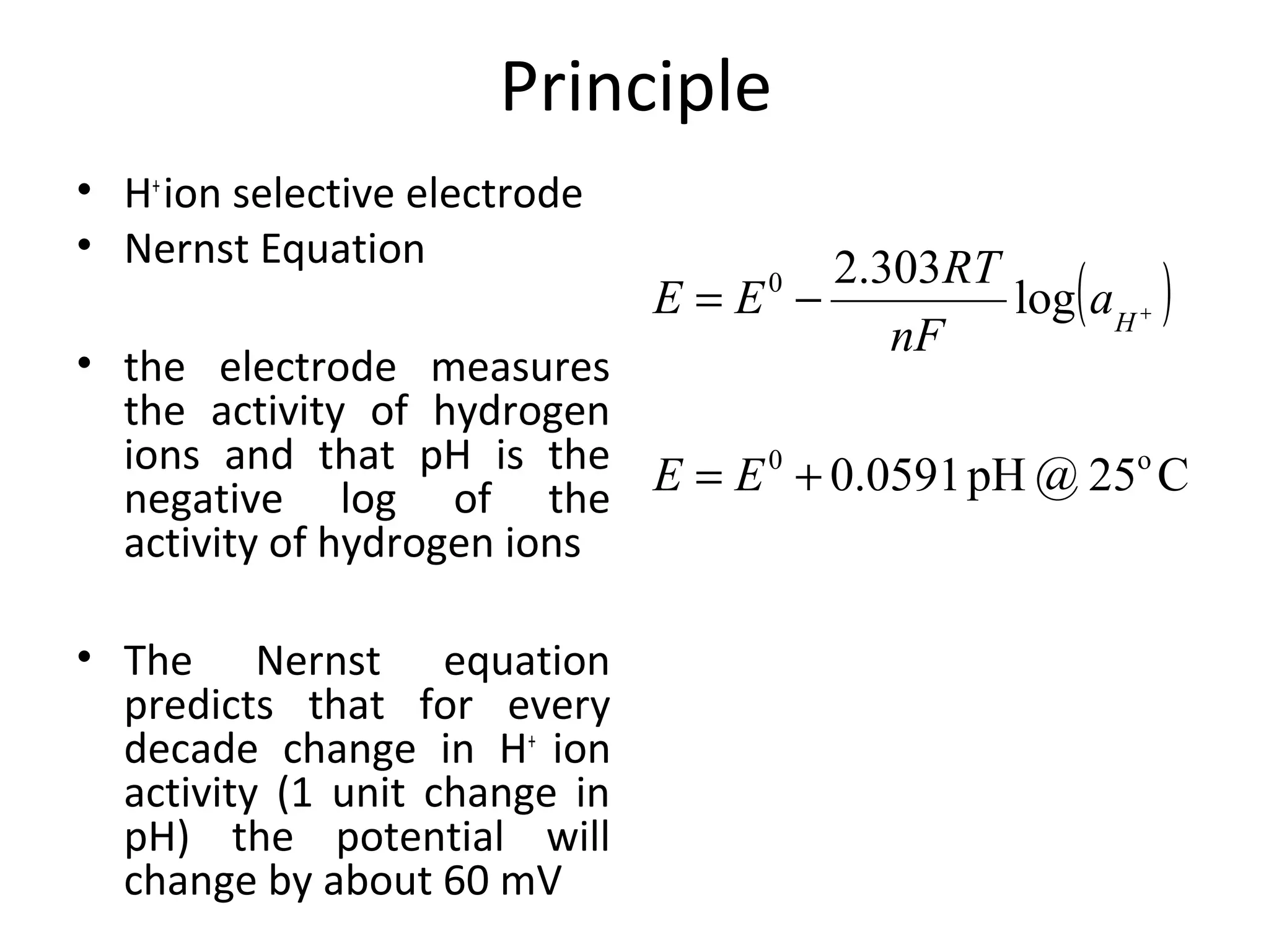 P h glass electrode PPT