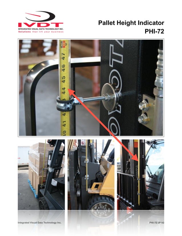 Forklift pallet height indicator, Phi 72 2 p v2 PDF