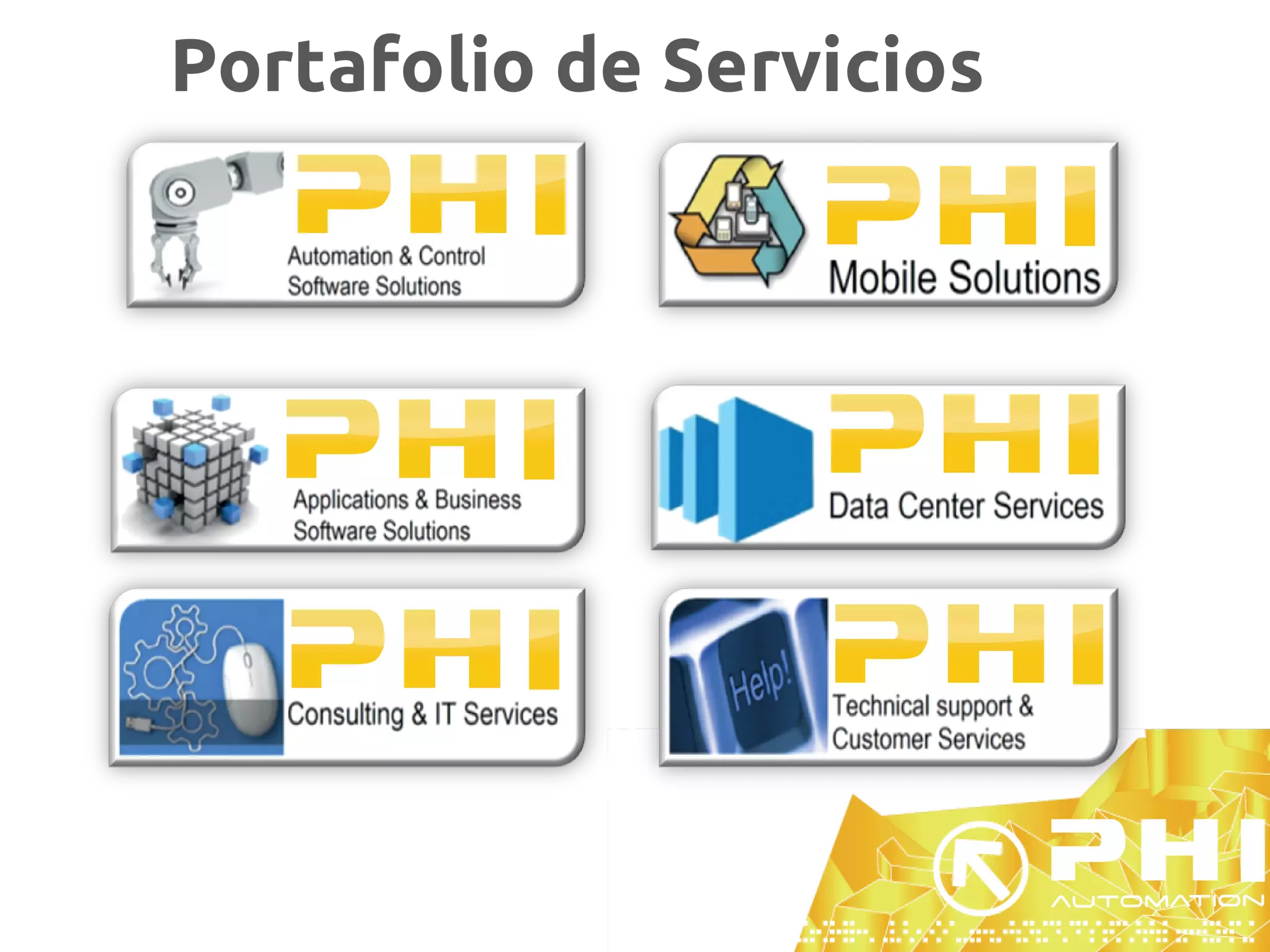 Portafolio de Servicios
 