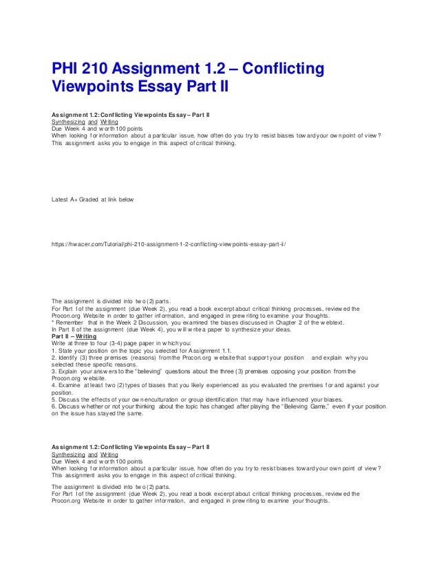Act conflicting viewpoints science examples picture