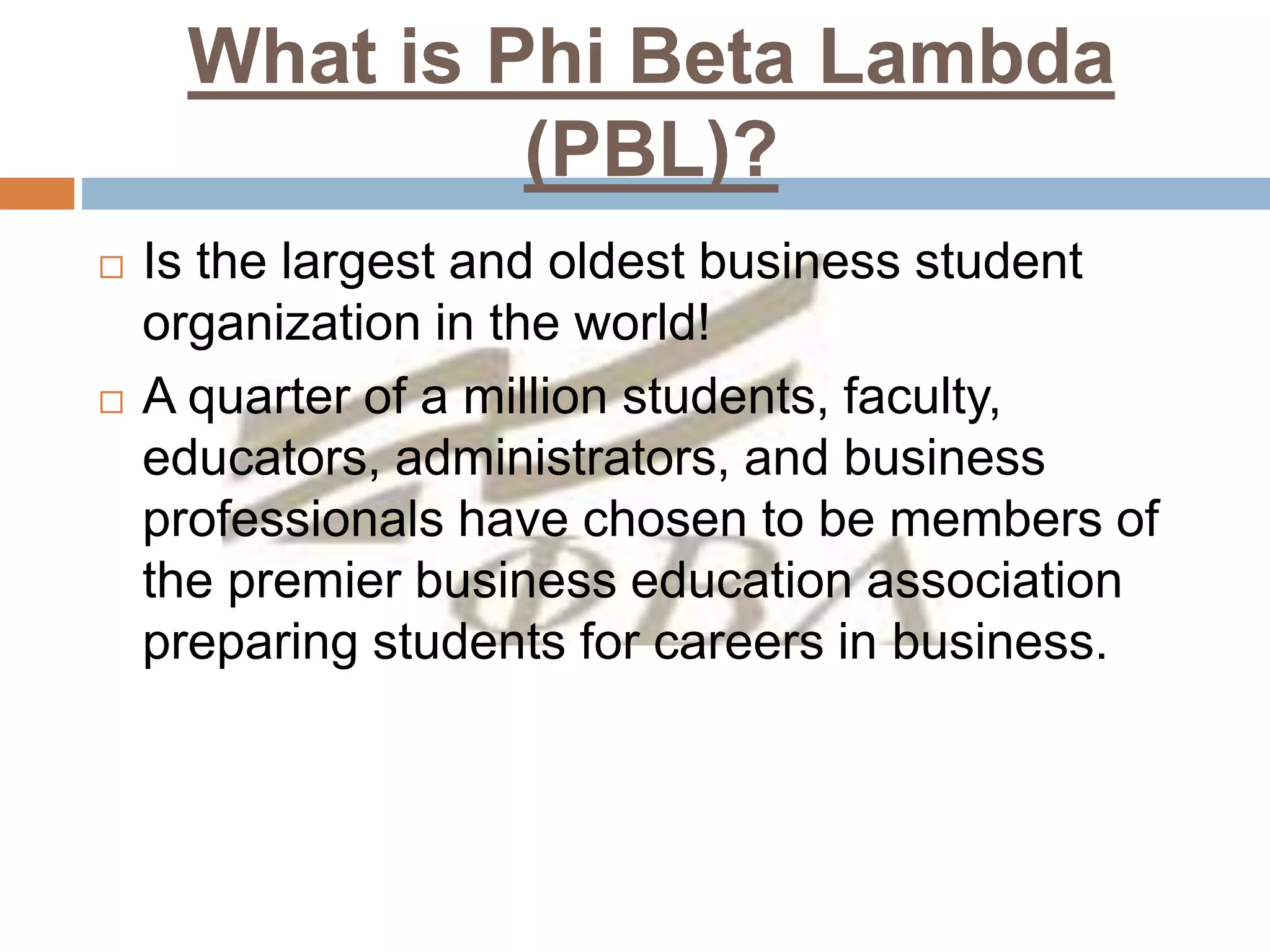 Phi Beta Lambda Presentation | PPTX