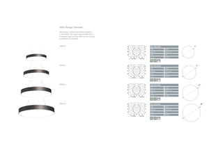 Who 650 45W
LOR 100%
Efficacy 86 lm/cw
UGR >19
Lmax >3000
Who 300 20W
LOR 100%
Efficacy 61 lm/cw
UGR >19
Lmax >3000
Who 425 24W
LOR 100%
Efficacy 56 lm/cw
UGR >19
Lmax >3000
Who 900 96W
LOR 100%
Efficacy 84 lm/cw
UGR >19
Lmax >3000
300mm
425mm
650mm
900mm
ø300
ø425
ø650
ø900
Who Range Overview
Who direct/indirect and direct available in
4 diameters. The range incorporates LED or
Traditional light sources. Who can be surface,
suspended or recessed.
 
