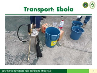 55RESEARCH INSTITUTE FOR TROPICAL MEDICINE
Transport: Ebola
 