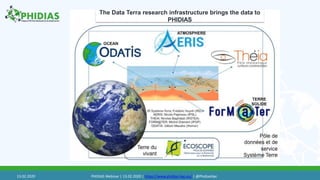 The Data Terra research infrastructure brings the data to
PHIDIAS
13.02.2020 PHIDIAS Webinar | 13.02.2020 | https://www.phidias-hpc.eu/ | @PhidiasHpc
 