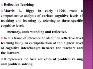Reflective Memory Examples Philosophical inquiry and Reflective Teaching | PPTX