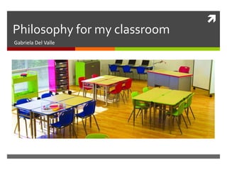 
Philosophy for my classroom
Gabriela Del Valle
 
