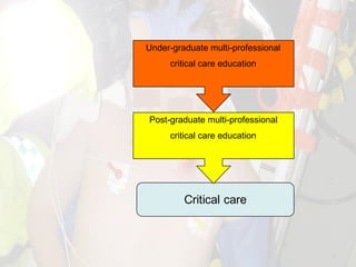Critical care
Post-graduate multi-professional
critical care education
Under-graduate multi-professional
critical care education
 