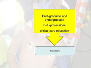 Critical care
Post-graduate and
undergraduate
multi-professional
critical care education
 