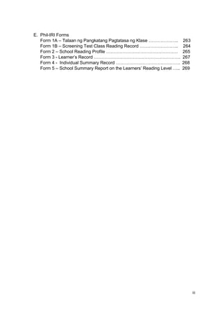 Junior High School Phil IRI Manual powerpoint presentation | PDF