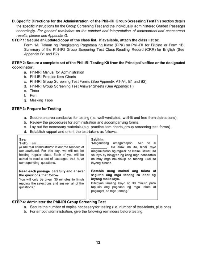 Phil iri full package 1 docx