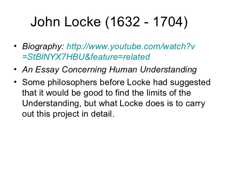 Essay concerning human understanding john locke analysis
