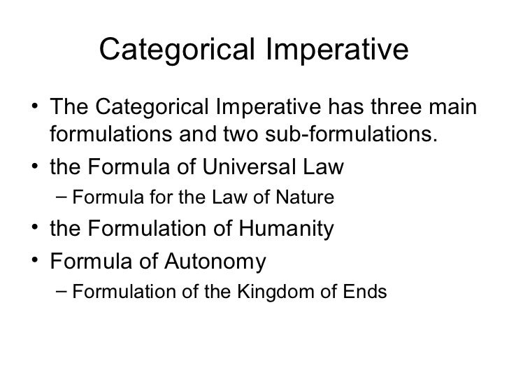 Categorical imperative essay