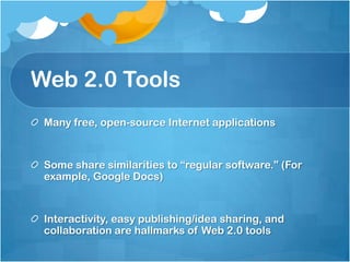 Examples of Web 2.0 Tools