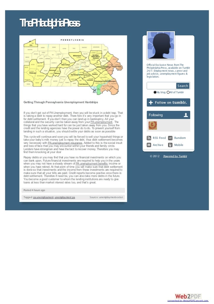 New PA Unemployment Requirements For 2012