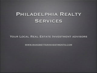 Text



Your Local Real Estate Investors


   WWW.MAKEBETTERINVESTMENTS.COM
 