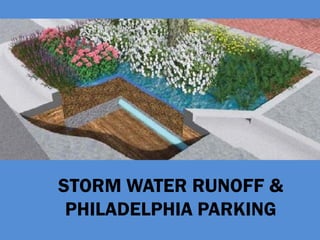 STORM WATER RUNOFF &
PHILADELPHIA PARKING
 