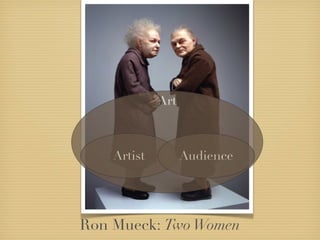 Art



    Artist         Audience




Ron Mueck: Two Women
 