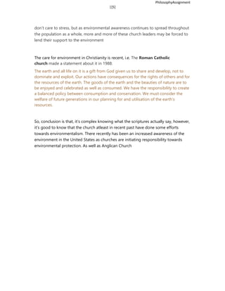 Religion and Enviroment | PDF