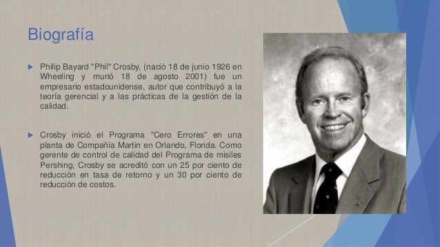 Resultado de imagen para PHILIP CROSBY BIOGRAFIA
