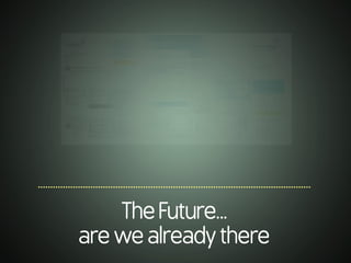 .............................................................................................................
TheFuture…
arewealreadythere
 