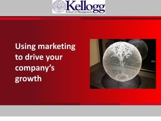 Using marketing
to drive your
company’s
growth
 