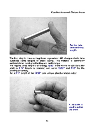 Philip Luty Expedient Homemade Ammo Shotgun Firearms Reloading | PDF