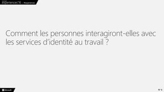 N° 6
Comment les personnes interagiront-elles avec
les services d’identité au travail ?
 
