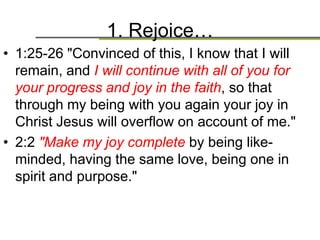 Philippians part 1 - The life of joy - Introduction | PPSX