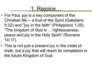 Philippians part 1 - The life of joy - Introduction | PPSX