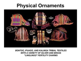 Filipino bawisak earrings Traditional Ifugao tribe (Northern Luzon, Philippines) bead and shell bawisak earrings.The bottom shell designs have been described as either representing butterfliesor a certain item of male generative anatomy. 