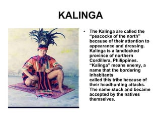 The Bagobo are proud people with proto Malayan features. They have ornate traditions in weaponry and other metal arts. They are noted for their skill in producing brass articles through the ancient lost-wax process. These people also weave abacca cloths of earth tones and make baskets that are trimmed with beads, fibers and horse's hair. 
