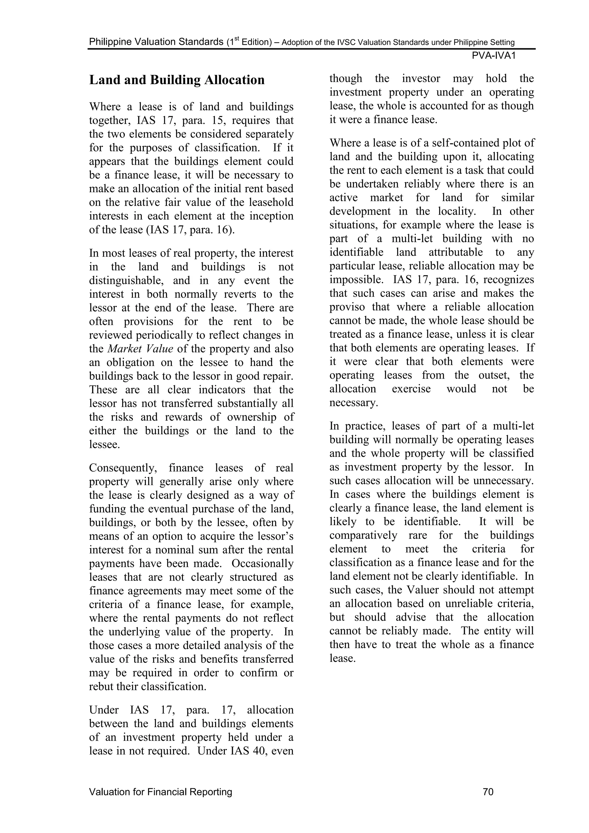 Philippine Valuation Standards Manual | PDF