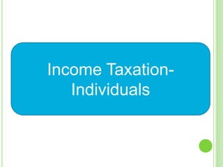 Income Taxation-
Individuals
 