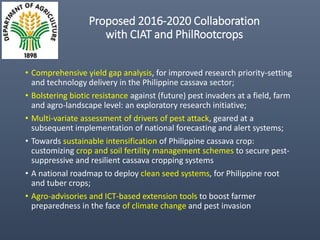 The Philippine Department of Agriculture and its Cassava Industry Roadmap