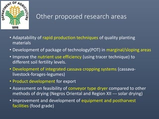 The Philippine Department of Agriculture and its Cassava Industry Roadmap