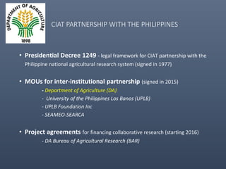 The Philippine Department of Agriculture and its Cassava Industry Roadmap