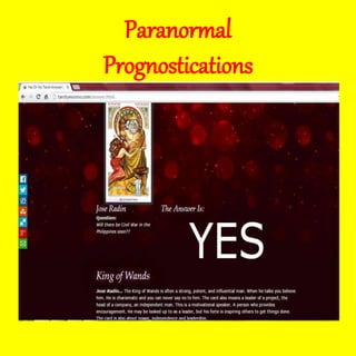 Paranormal
Prognostications
 