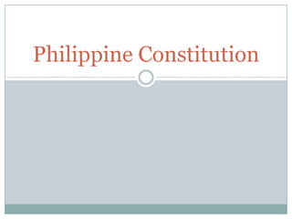 Philippine Constitution 