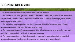Revisions of the Basic Education Curriculum | PPTX