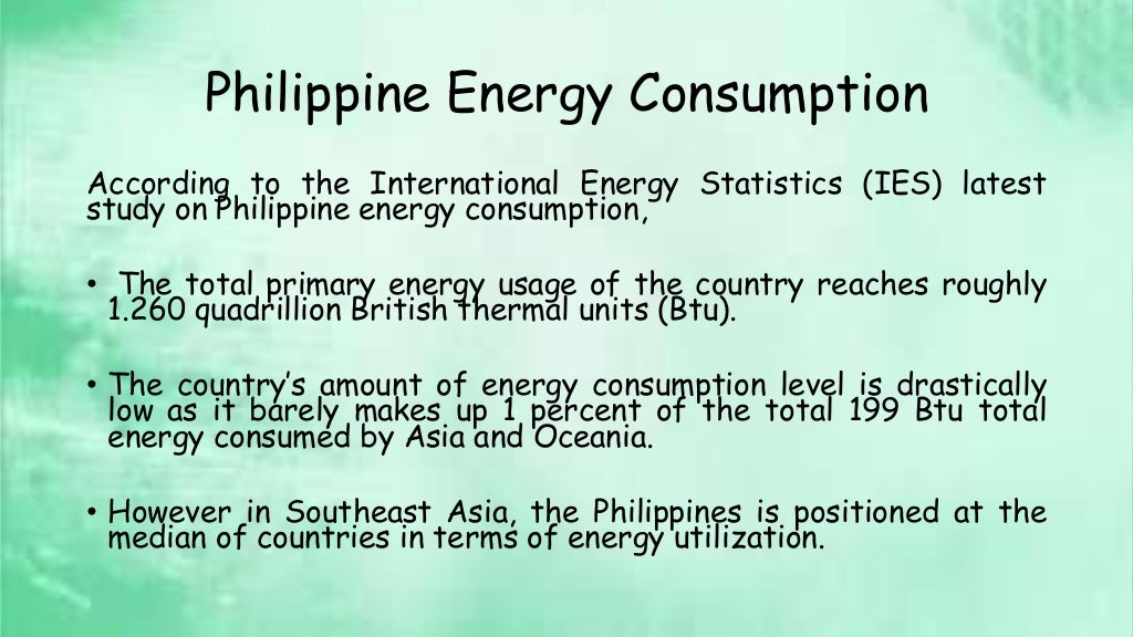 Philippine energy consumption