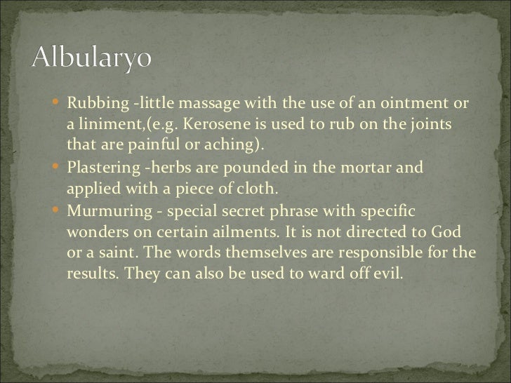 Philippine folk medicine