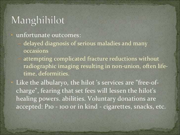 Philippine folk medicine