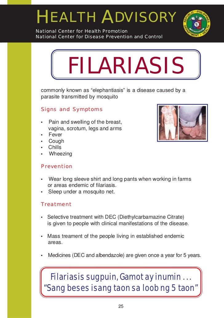 is diagnosed imbalance how chemical health Philippine advisories  DOH