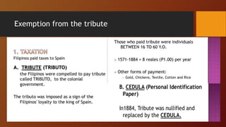 Exemption from the tribute
 