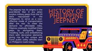 Jeepney Invention Philippine Jeepney Powerpoint Presentation.pptx