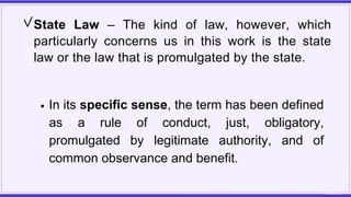 Laws Sample Philippine Legal System: Nature and Sources | PDF