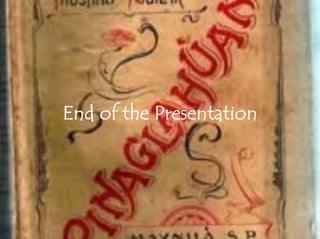 End of the Presentation
 