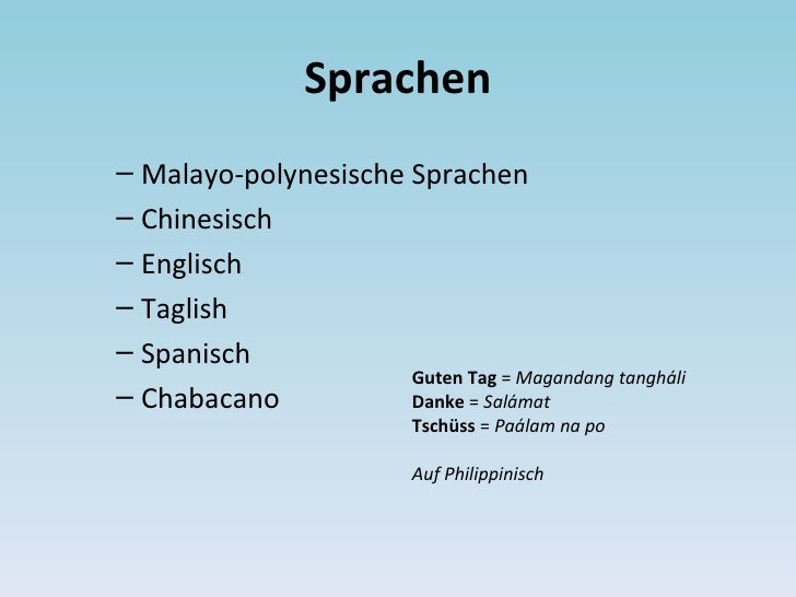 Welche Sprache Spricht Man Auf Den Philippinen de.slideshare.net