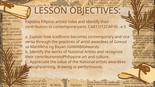 Philippine national artist. GAMABA ARTIST | PPTX
